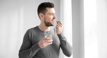 the man is taking medication to treat prostatitis